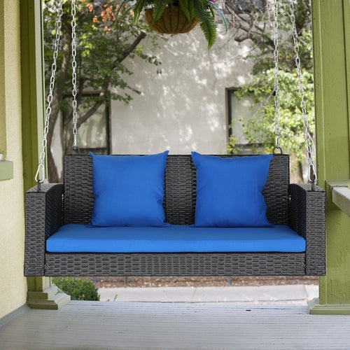 Chaise Suspendue en Rotin Noir
