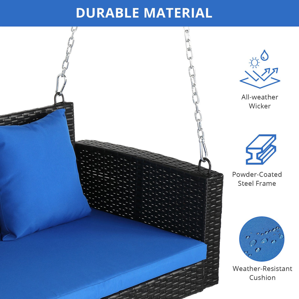 Chaise Suspendue en Rotin Noir
